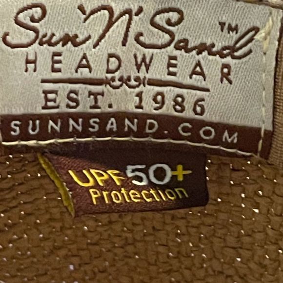 Floppy Hat Embroidered Band / Leather Tie / Tassels / UPF50 - Picture 6 of 7